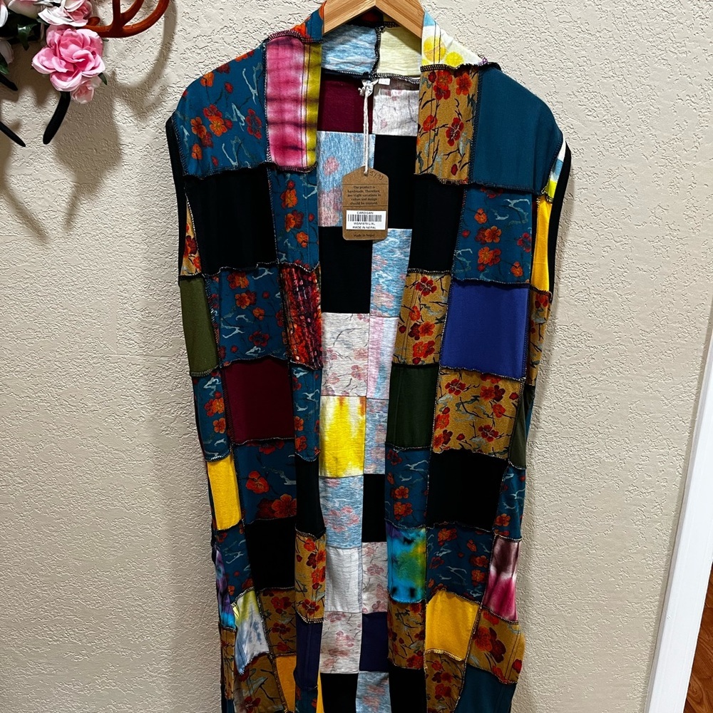 Multicolor Patchwork Vest - image 1